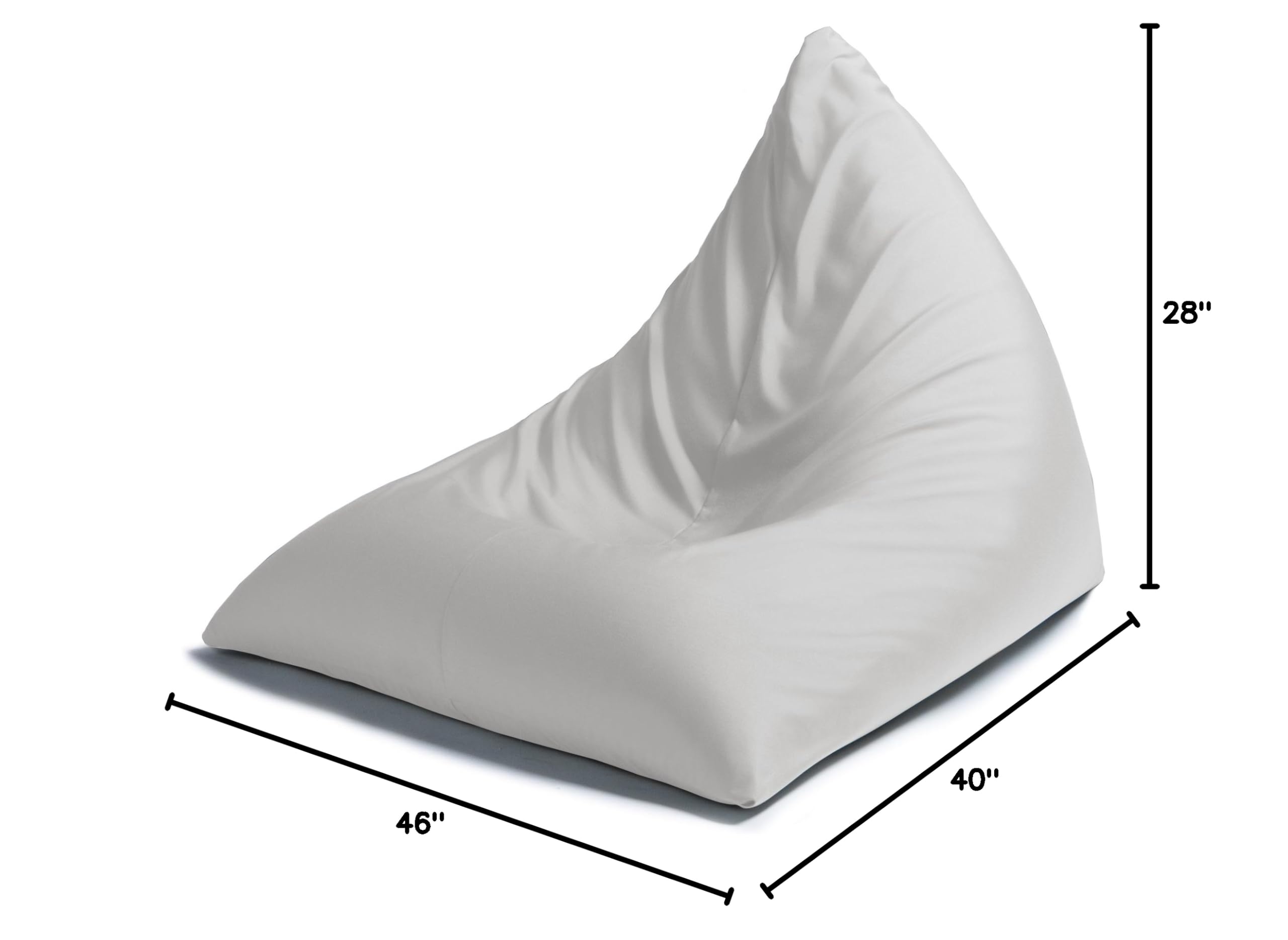 Jaxx Twist Outdoor Bean Bag Chair - Waterproof & Durable Pearl White Lounge Chair for Patio, Poolside, or Backyard Relaxation