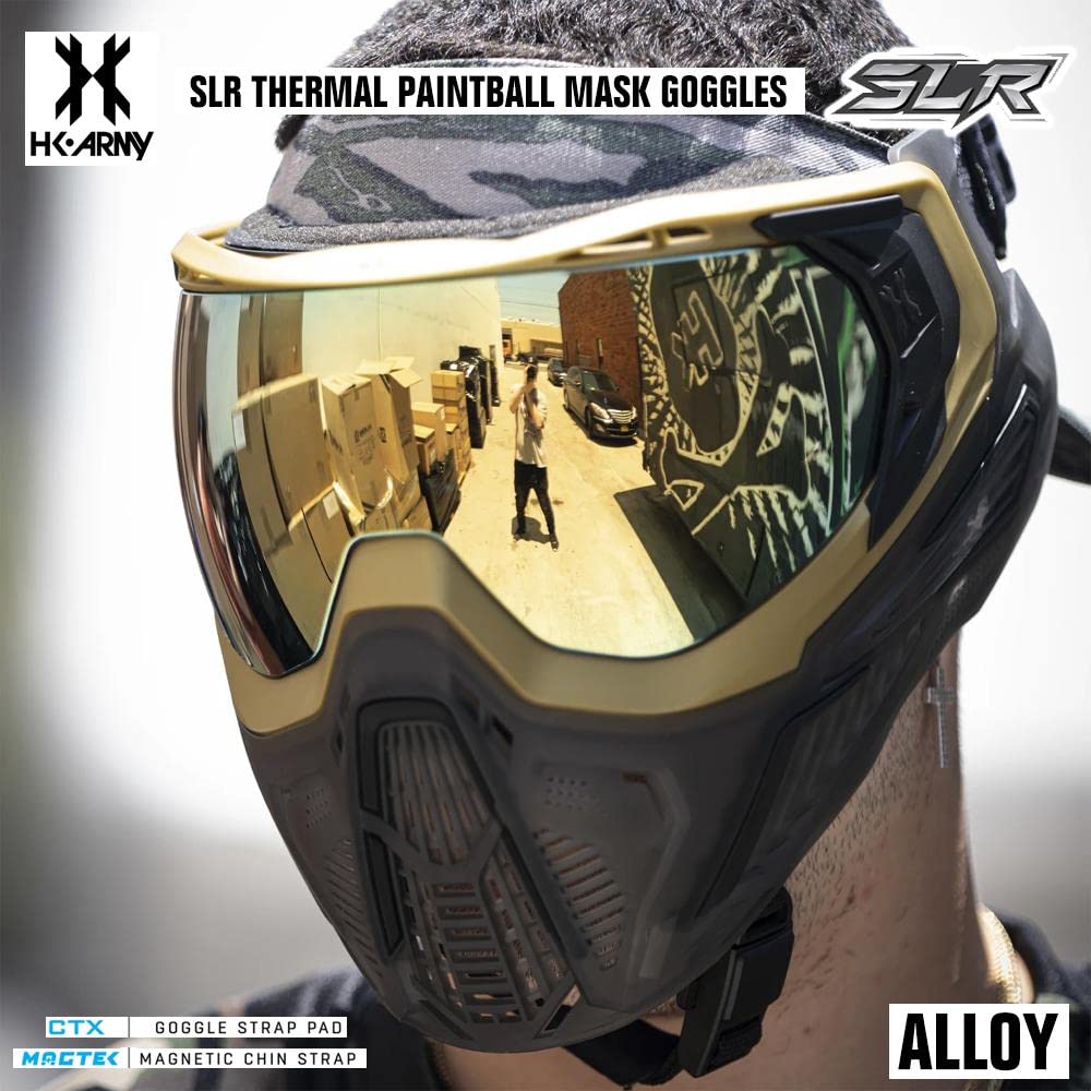 HK Army SLR Paintball & Airsoft Mask - Thermal Anti-Fog HD Pure Lens System for Clear Vision - Perfect for Outdoor Games, Tactical Training & Extreme Sports