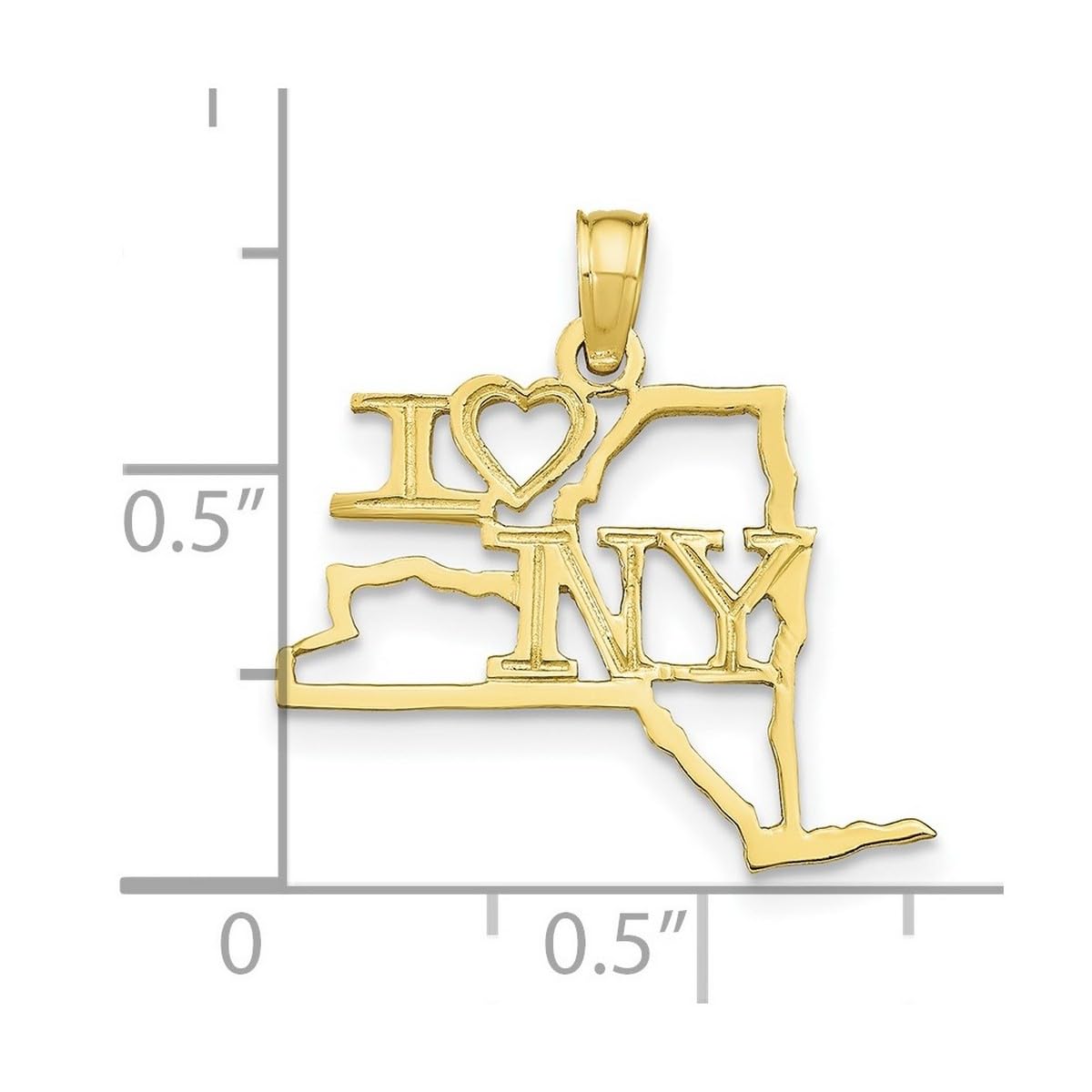 10K Solid Gold New York State Pendant Necklace for Women - Elegant Layering Jewelry, Perfect for Gifts, Anniversaries & Everyday Wear