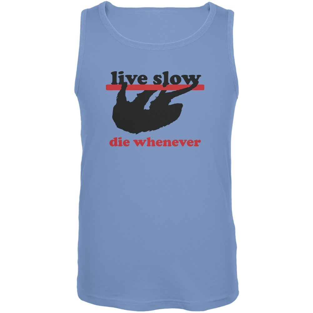 Old Glory Live Slow Carolina Blue Adult Tank Top - 2X-Large | Comfortable Casual Wear for Summer, Beach, and Outdoor Activities