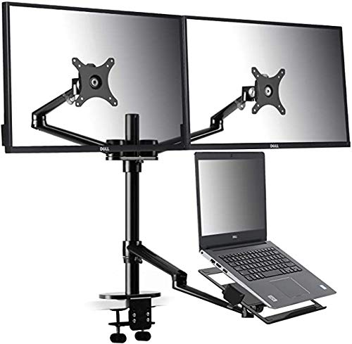 4-Arm Height Adjustable Laptop & Monitor Stand - Fits 10-17