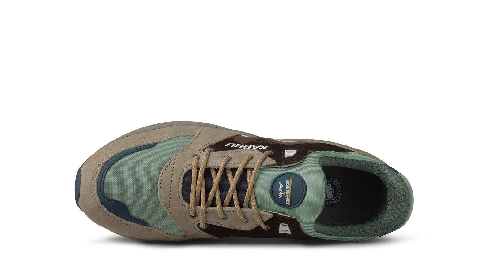 ARIA 95 Running Shoes - Slate Green & Cappuccino Color | Lightweight Comfort for Jogging, Gym Workouts & Daily Wear