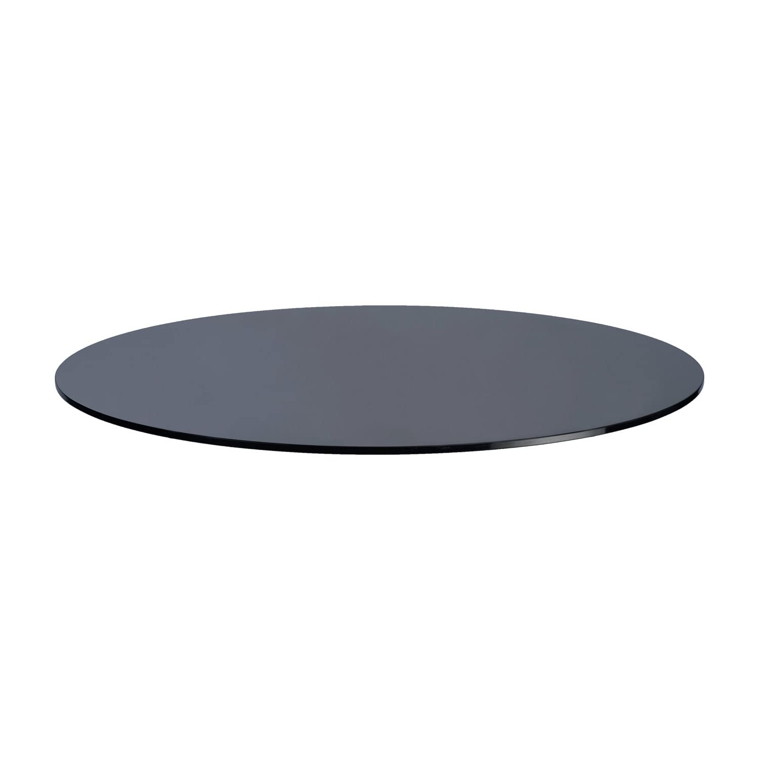 Spancraft 30-Inch Round Grey Tempered Glass Table Top - 1/2