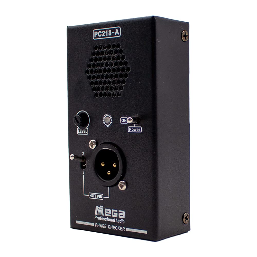 Phase Polarity Checker Detector for Audio Speakers & Microphones - Sound Tester PC218 with Short-Outer Meter Box | Perfect for Studio Setup, Live Sound Checks & Equipment Maintenance