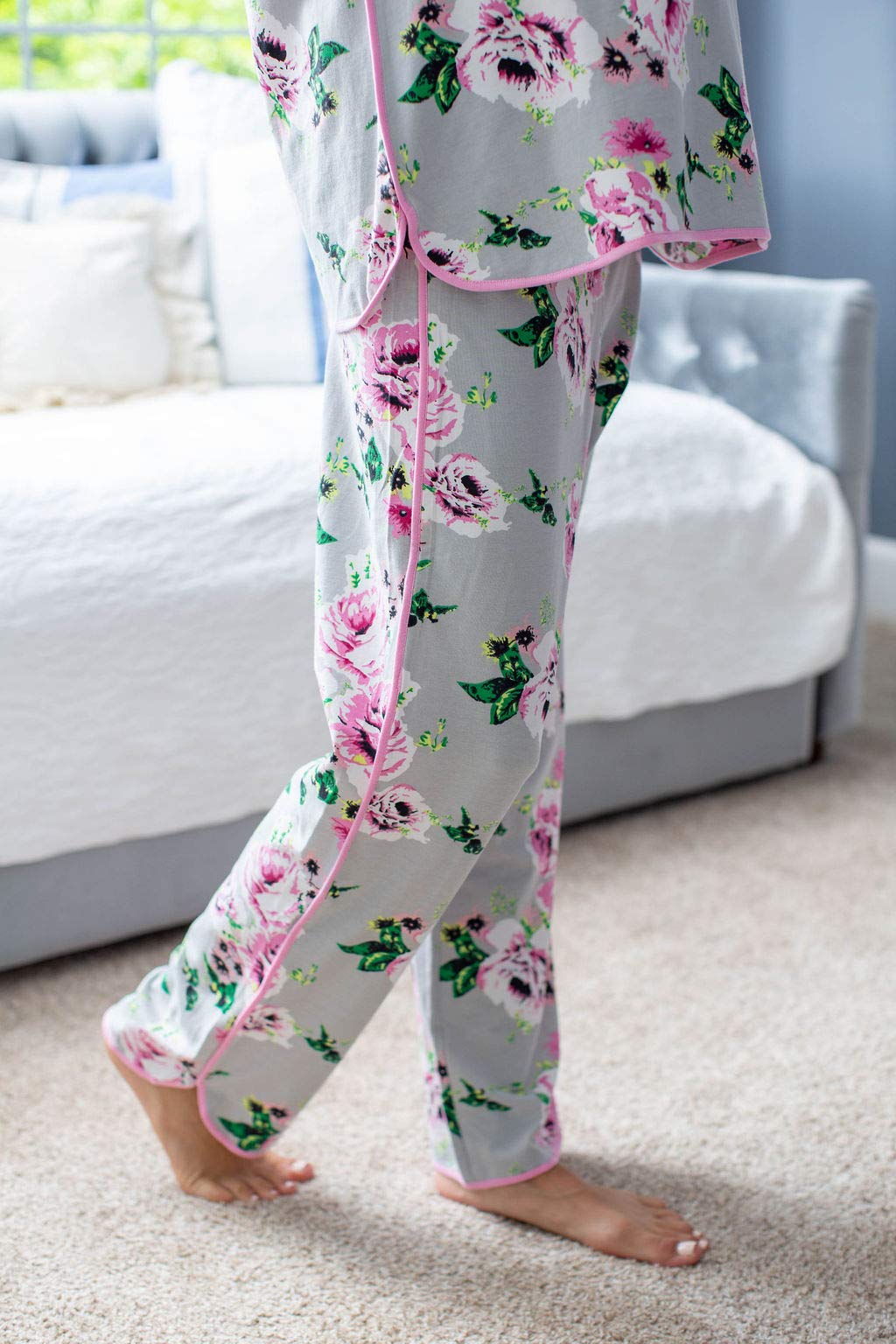 Baby Be Mine Maternity & Nursing Pajama Set - Soft Comfortable Sleepwear for Pregnant & Breastfeeding Moms - Perfect for Nighttime Nursing & Relaxation