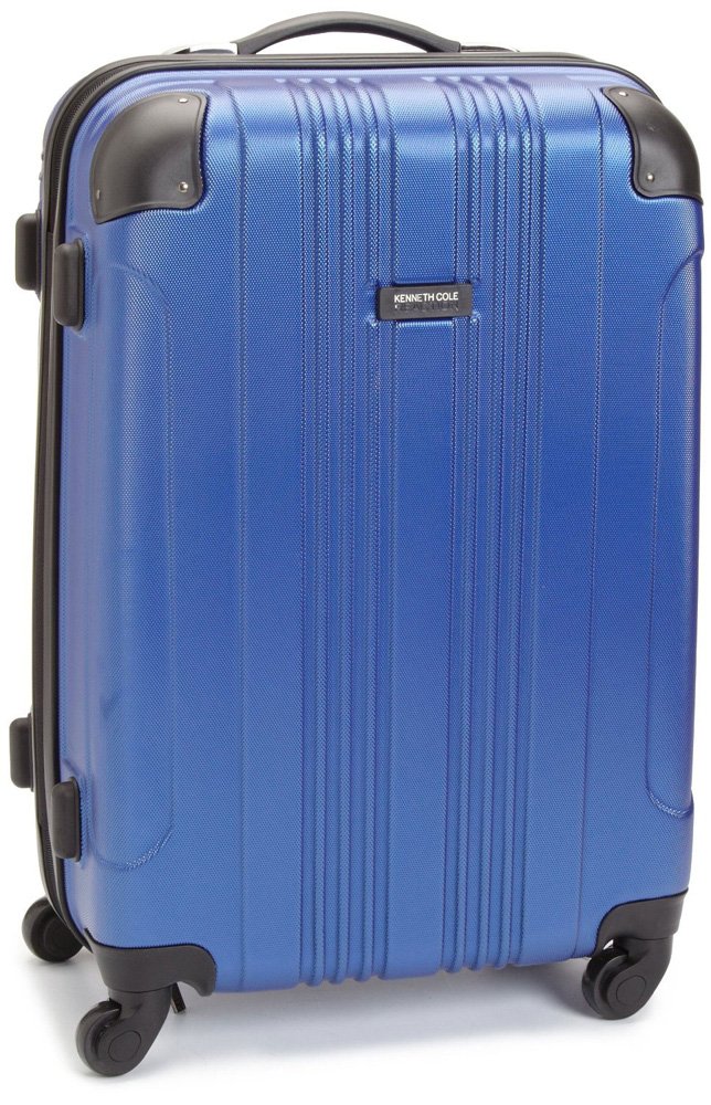 Kenneth Cole REACTION Out of Bounds Lightweight Hardshell 4-Wheel Spinner Luggage - 24-Inch Checked Suitcase, Cobalt Blue | Durable Expandable Carry-On for Travel, Business Trips & Vacations
