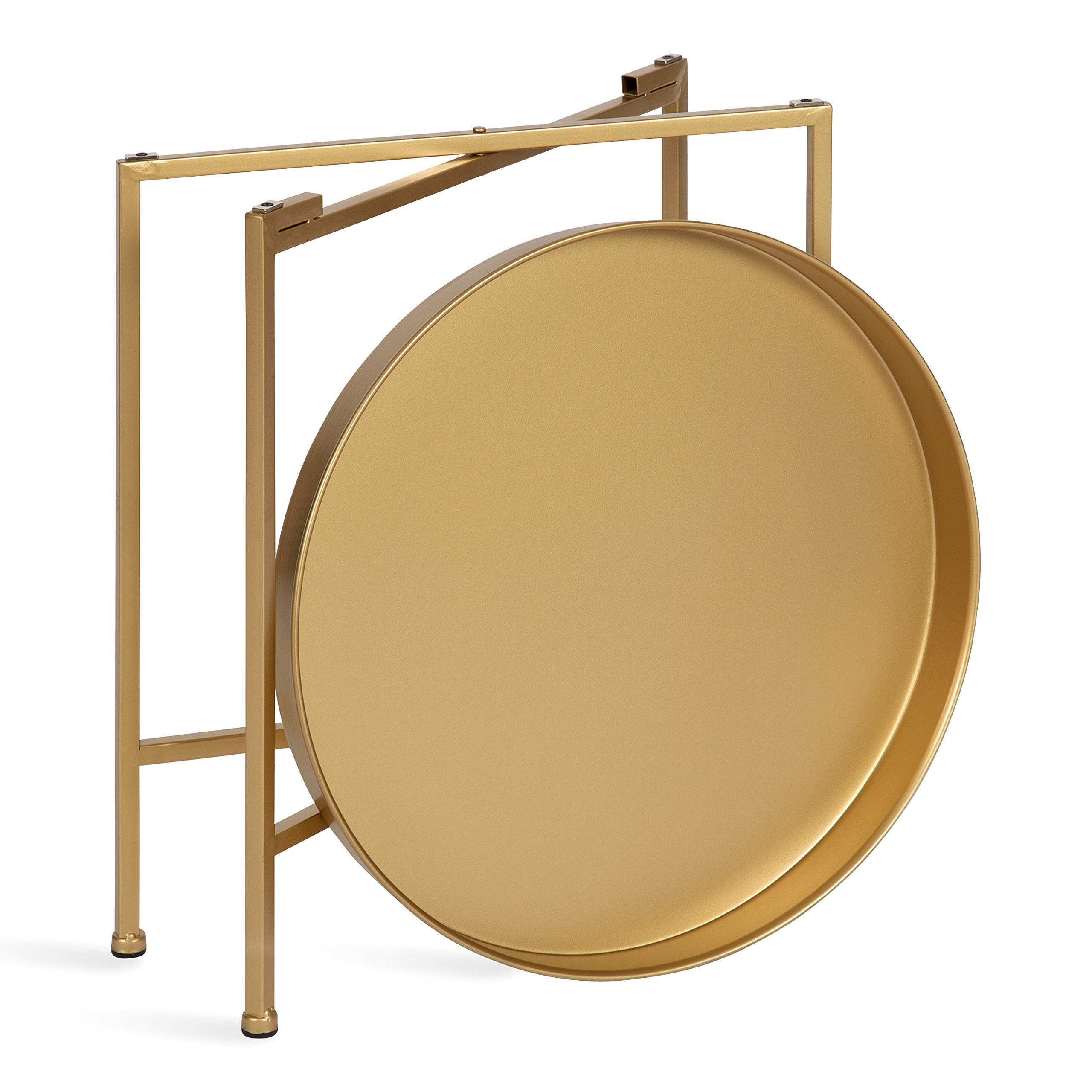 Kate and Laurel Celia Glam Round Side Table - 18.25