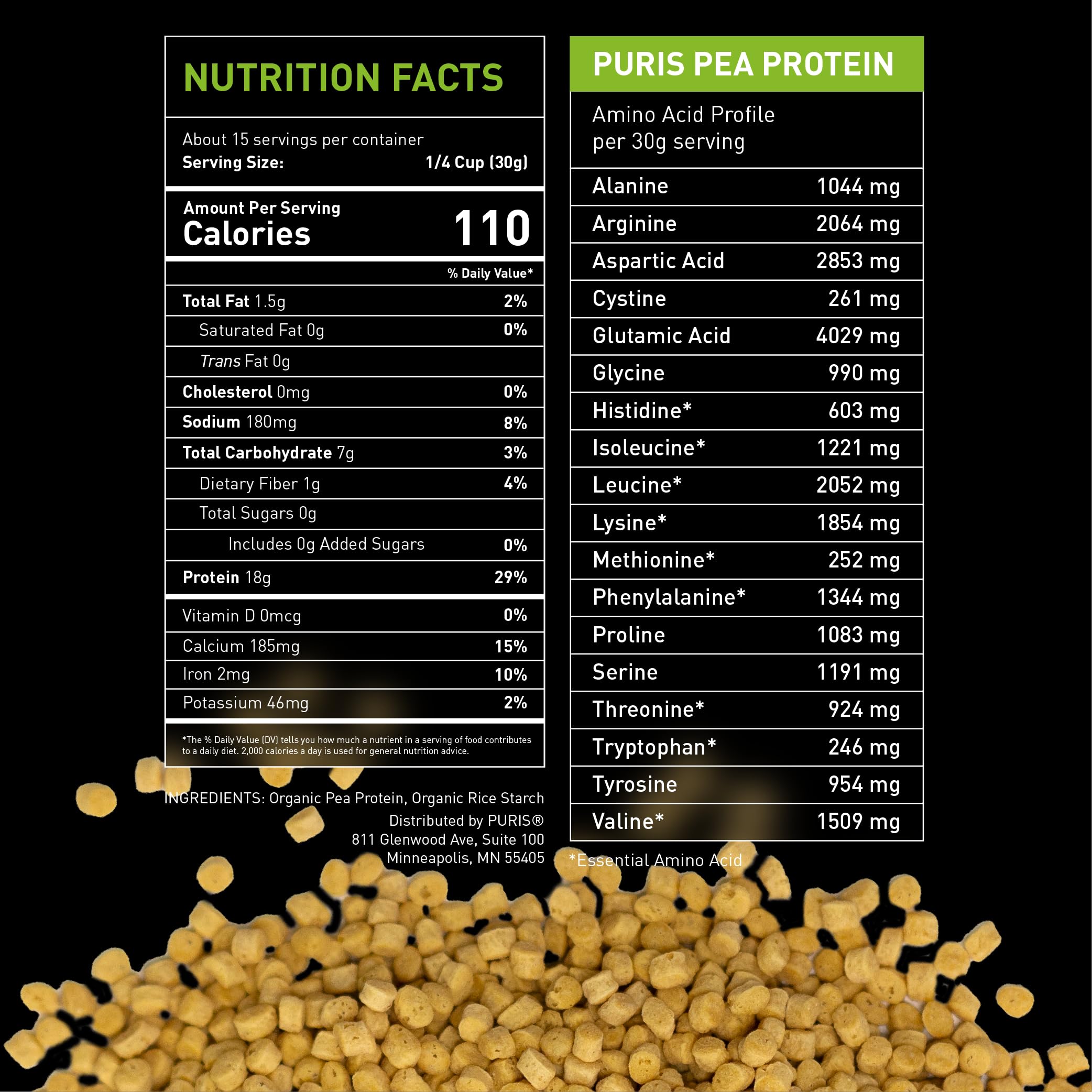 Organic Pea Protein Crisps 1LB | USDA Certified Vegan Protein Snack | Keto, Paleo & Gluten Free | 18g Protein, 7g Net Carbs | Non-GMO, Soy & Sugar Free | Made in USA | Perfect for Post-Workout Recovery & Low-Carb Diet