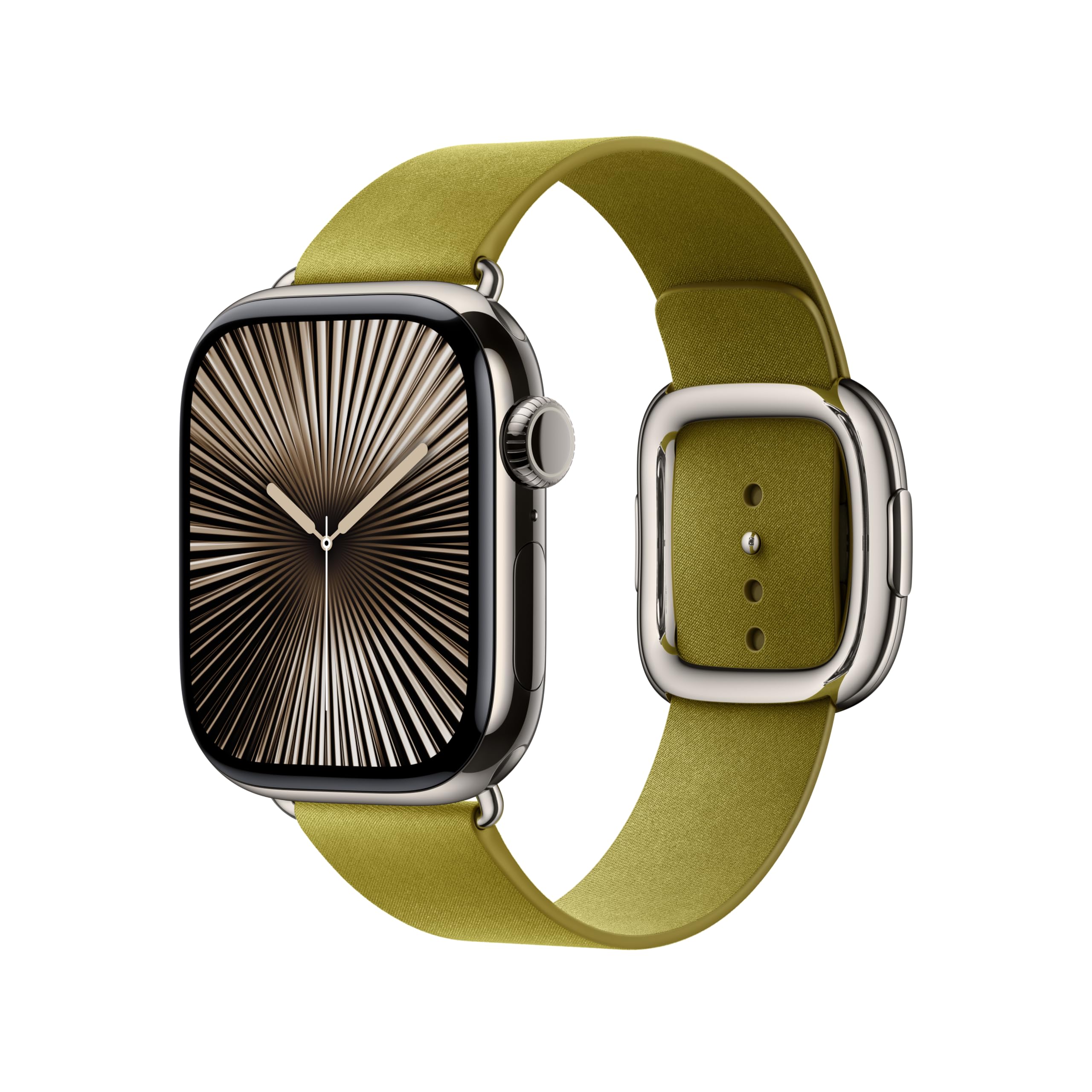 Premium Apple Watch Band 42mm - Modern Buckle in Chartreuse Green - Medium Size - Perfect for Workouts, Office & Everyday Wear