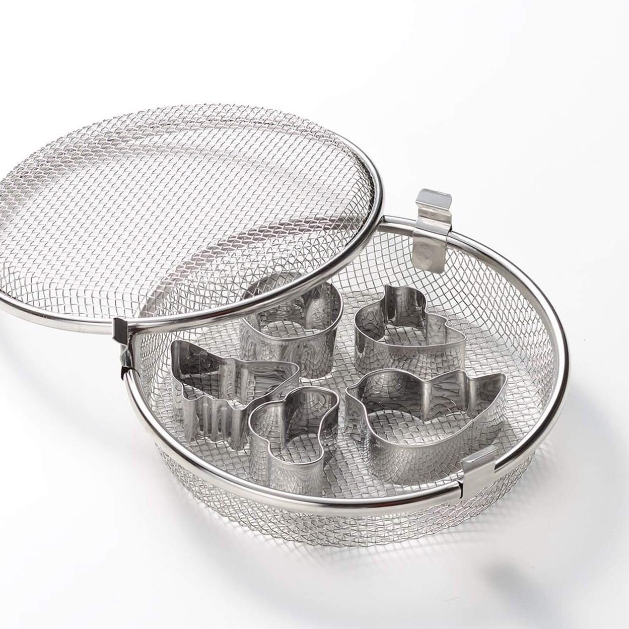 Leye Dishwasher Mesh Basket 17cm - Small Items Organizer for Utensils, Baby Bottles & Kitchen Tools - Perfect for Dishwasher Organization & Storage