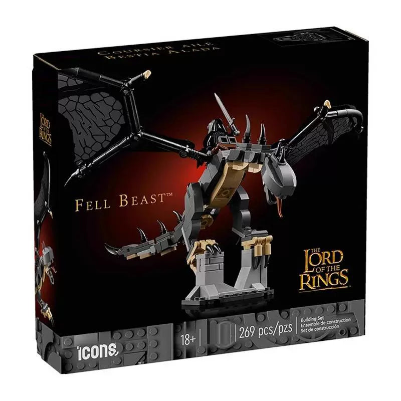 269 pcs The Lord of the Rings: Fell Beast Toy Set - Collectible Miniature Figures for LOTR Fans - Perfect for Display, Role Play & Gifts