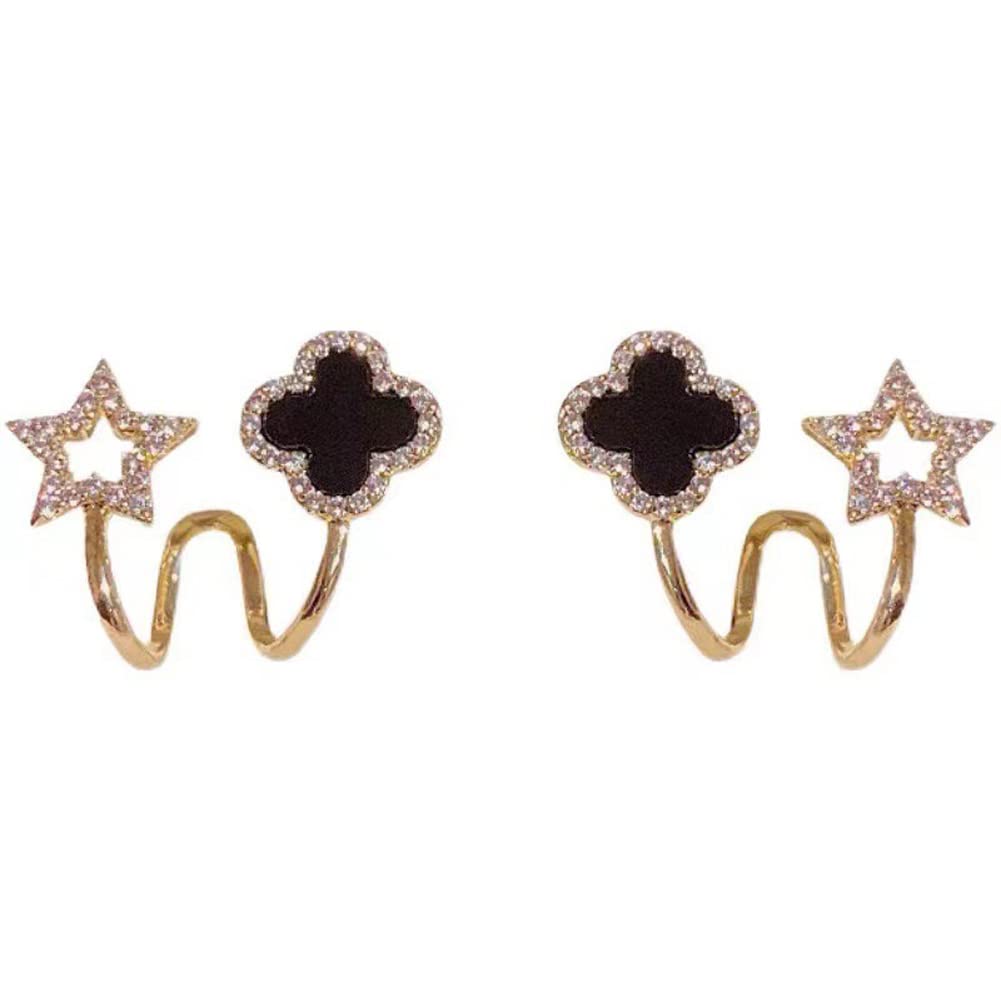 Shining Diva Fashion Gold Plated Crystal Stud Earrings for Women & Girls - Elegant Jewelry for Parties, Weddings & Daily Wear