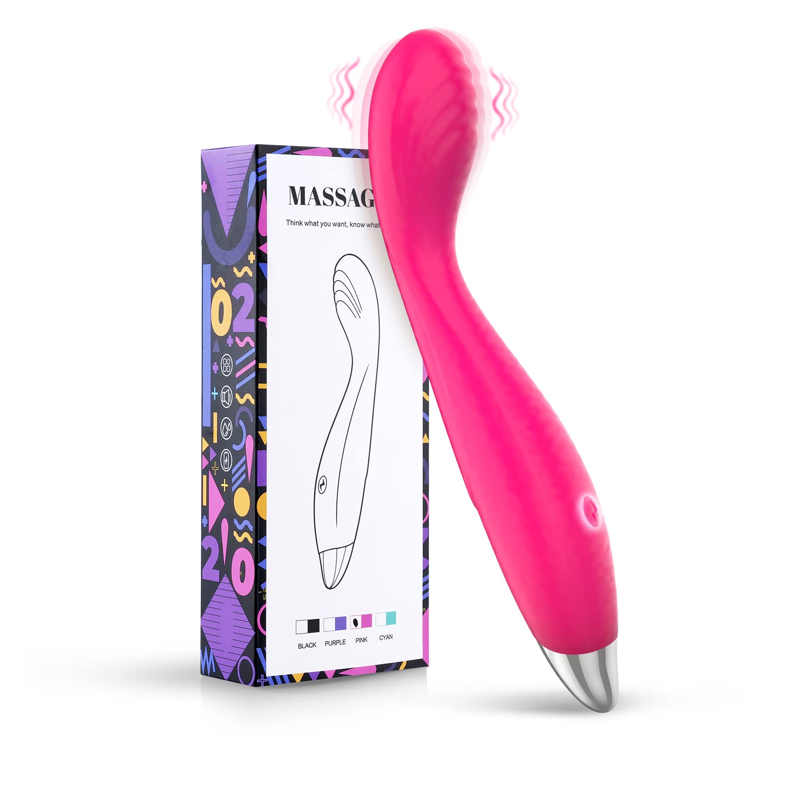 G Spot Vibrator & Clitoral Stimulator for Women - Jrueden Finger Shaped Adult Toy with 10 Vibration Modes, Quiet & Powerful Female Sex Toy - Perfect for Solo Play, Couples & Sensual Massage