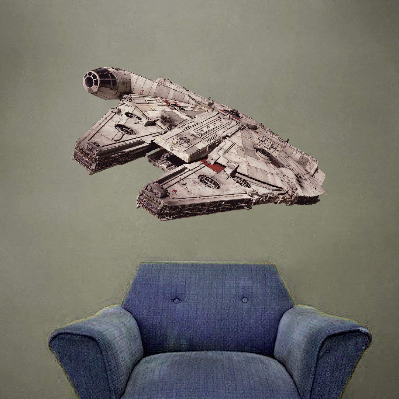 Star Wars Millennium Falcon Wall Decal - Removable Vinyl Sticker for Home Decor, Dorm Room, Living Room & Bedroom | Perfect for Fans, Movie Themed Rooms & Gift Ideas
