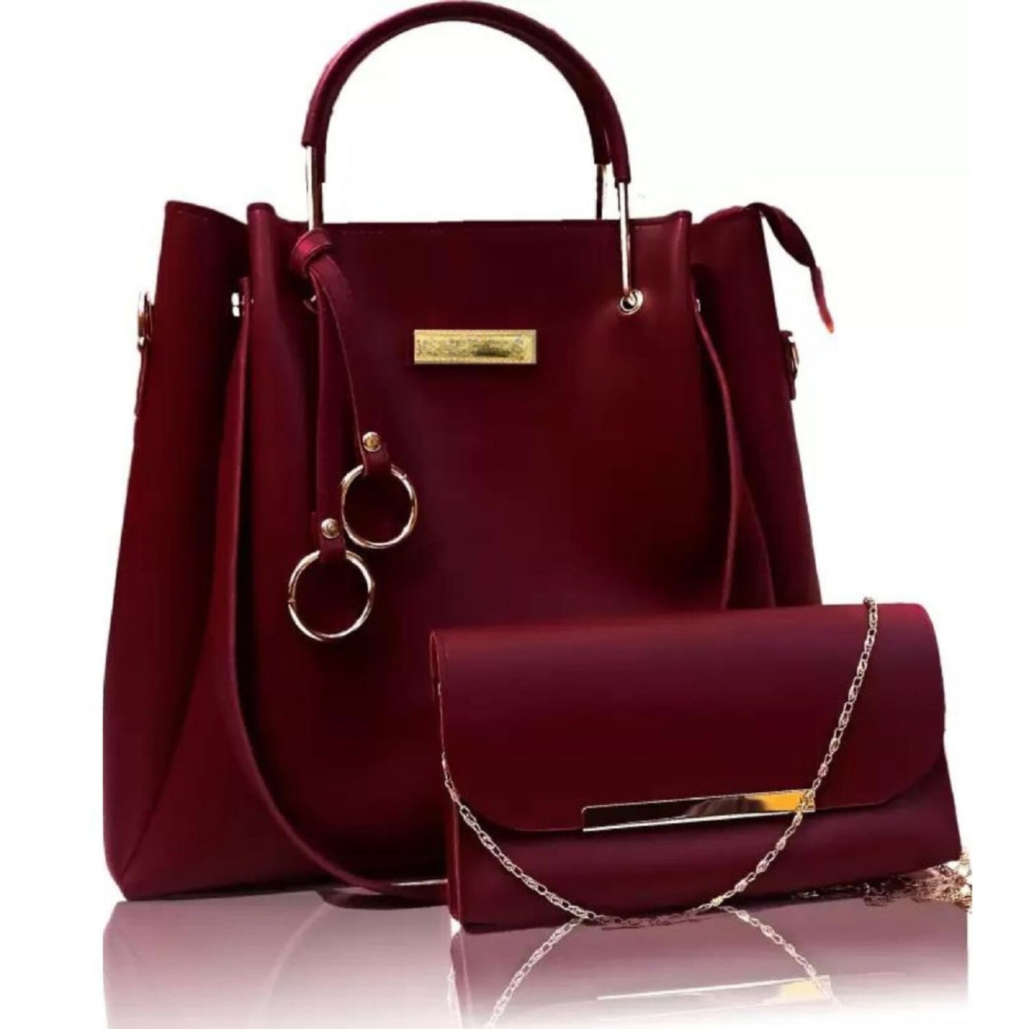 Stylish Faux Leather Handbags for Women - Set of 2 | Trendy Crossbody & Shoulder Bags | Perfect for Work, Travel & Everyday Use