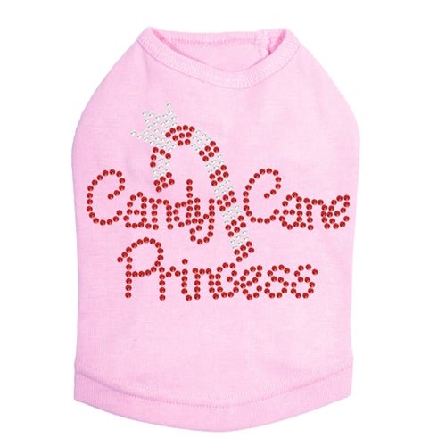 Sparkling Rhinestone Princess Candy Cane Tank Top for Women - Multiple Color Options - Perfect for Christmas Parties, Holiday Events & Festive Celebrations