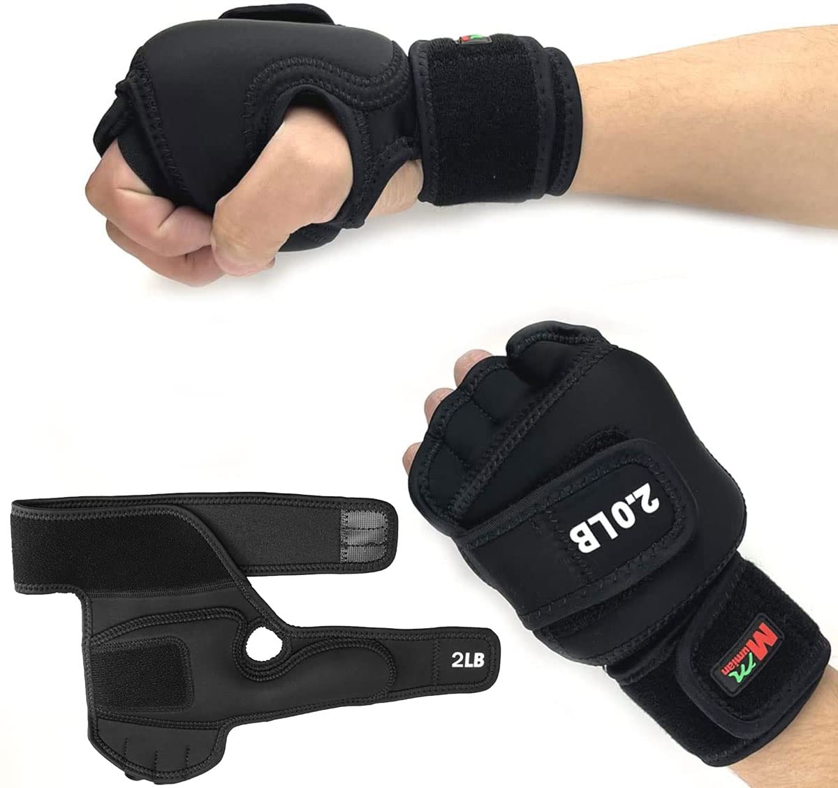**4lb Weighted Training Gloves for Men & Women - Perfect Workout Gloves for Strength Training, Boxing, and Fitness - Great Gift for Dad, Husband, Boyfriend, or Teen Boy (Christmas, Birthday, Stocking Stuffer)**