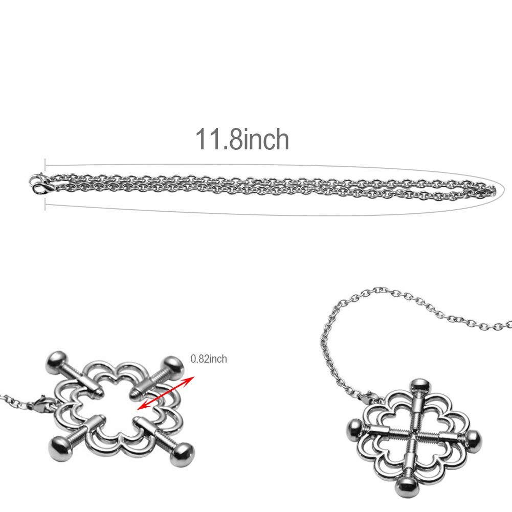 Stainless Steel Nipple Clamps with Chains - Adjustable SM Adult Sex Toys for Women & Couples | Sensual Play, BDSM Accessories, Intimate Enhancer for Bedroom Fun