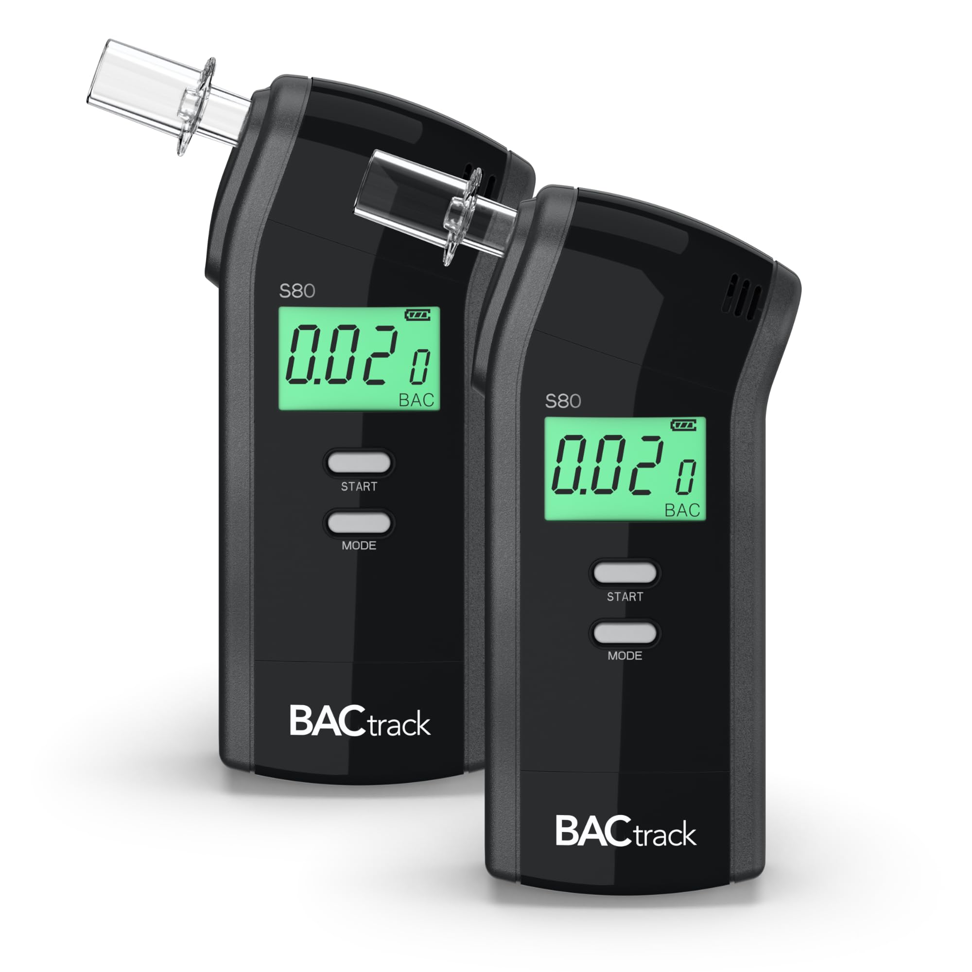 BACtrack S80 Professional Breathalyzer (2 Pack) - DOT & NHTSA Approved Alcohol Tester with FDA 510(k) Clearance | High Accuracy Portable Breath Alcohol Detector for Personal, Workplace & Law Enforcement Use | Ideal for Home Safety Checks, Office Testing & DUI Prevention