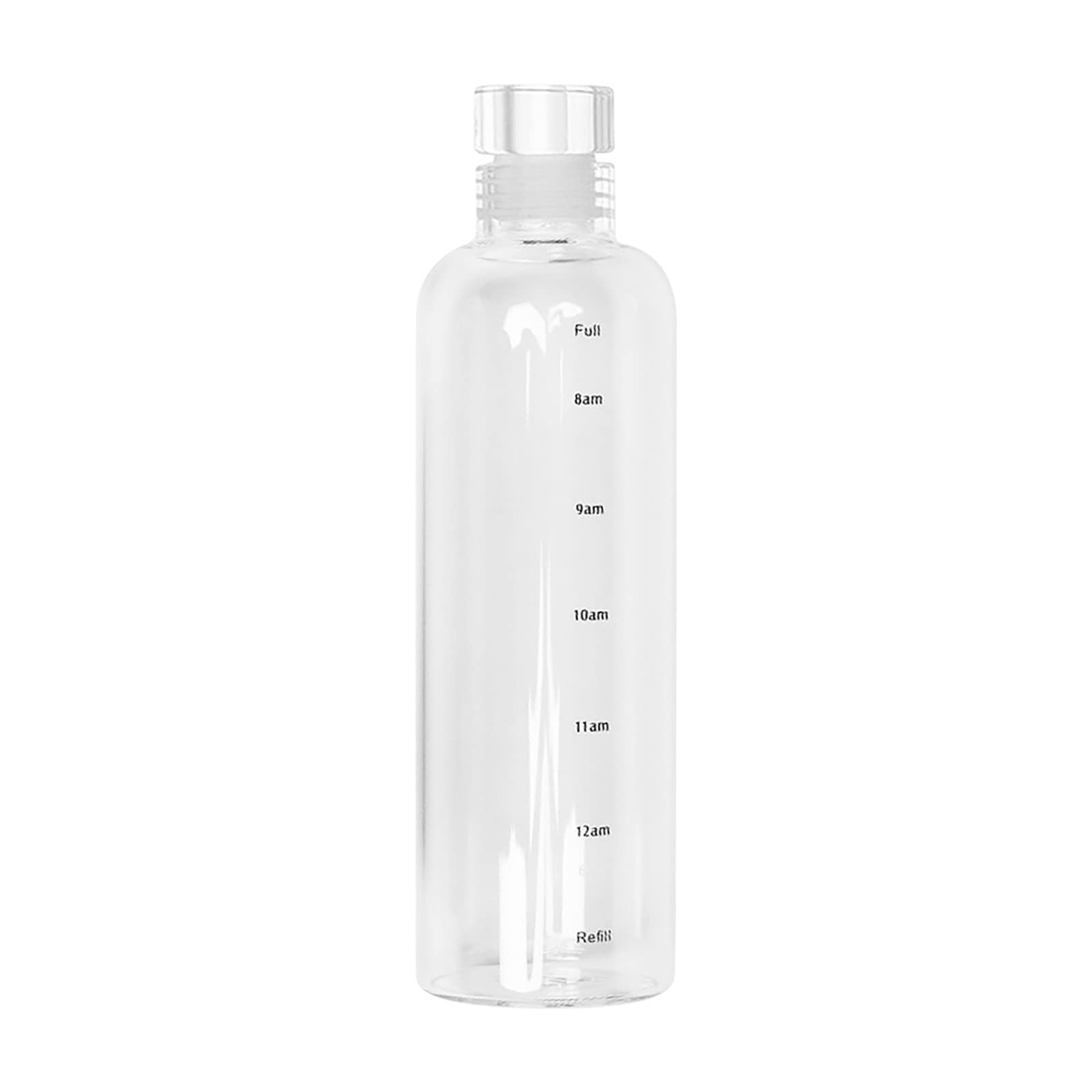 YIISU Time Scale Water Bottle - Motivational Drinking Water Tracker with Measurement Marks, BPA-Free Glass Bottle for Daily Hydration Goals - Perfect for Office, Gym, and Outdoor Activities