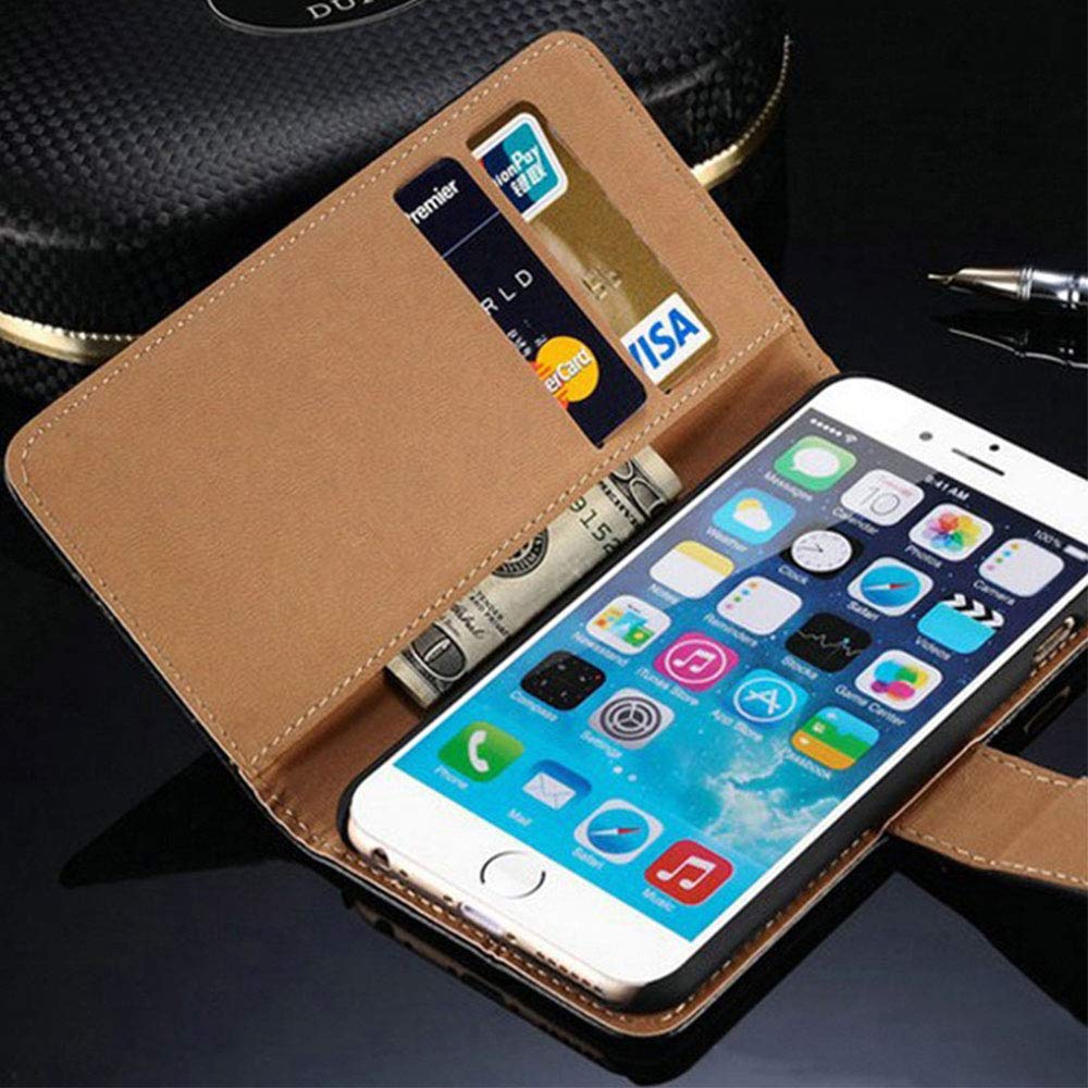 Premium PU Leather Wallet Case with Tempered Glass Screen Protector for Infinix Smart 4 - Flip Cover Shell Phone Case with Card Slots & Full Protection | Perfect for Daily Use, Travel & Business Meetings