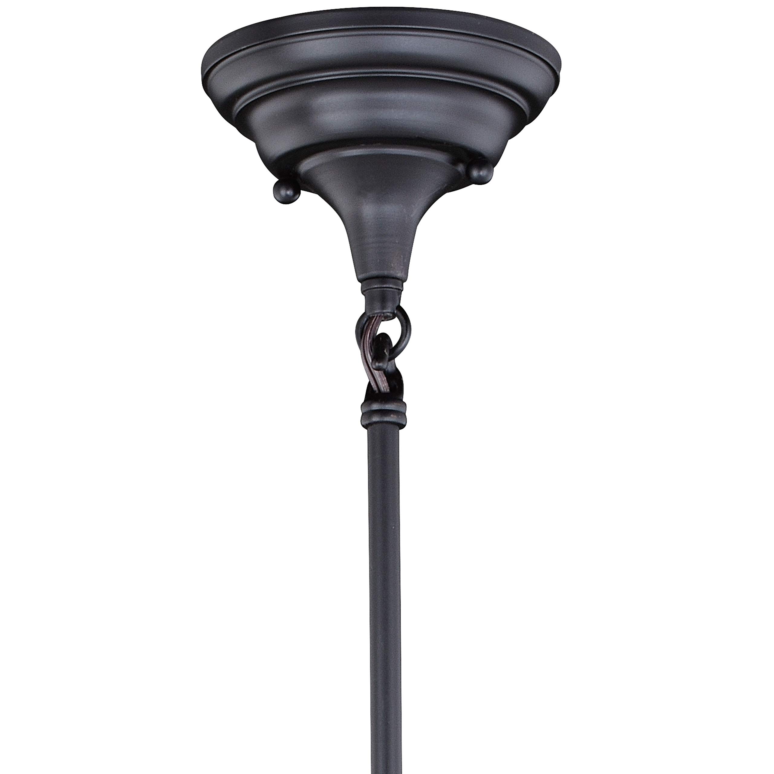 VAXCEL Huntley 1-Light Bronze Farmhouse Pendant Light with Clear Glass Shade - Perfect for Kitchen Island, Dining Room, and Entryway Lighting