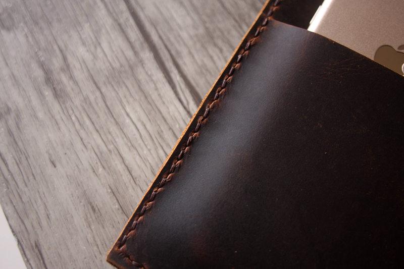 Personalized iPad Leather Portfolio Case - Dark Brown - Premium Gift for Business & Travel - Perfect for Work, Meetings & Daily Commute