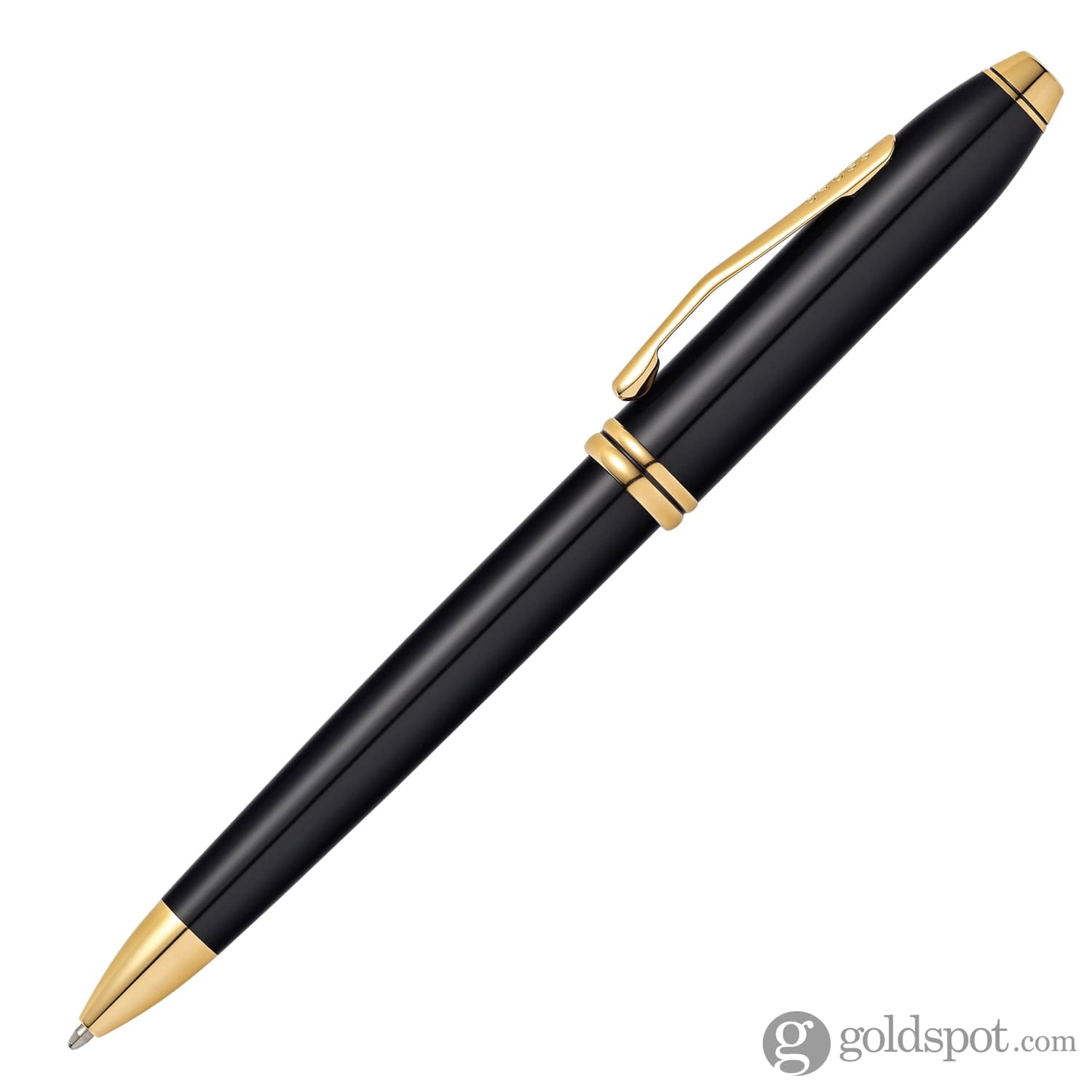 Cross Townsend Black Lacquer Ballpoint Pen with 23K Gold Trim - Premium Writing Instrument for Business, Gifting & Everyday Use