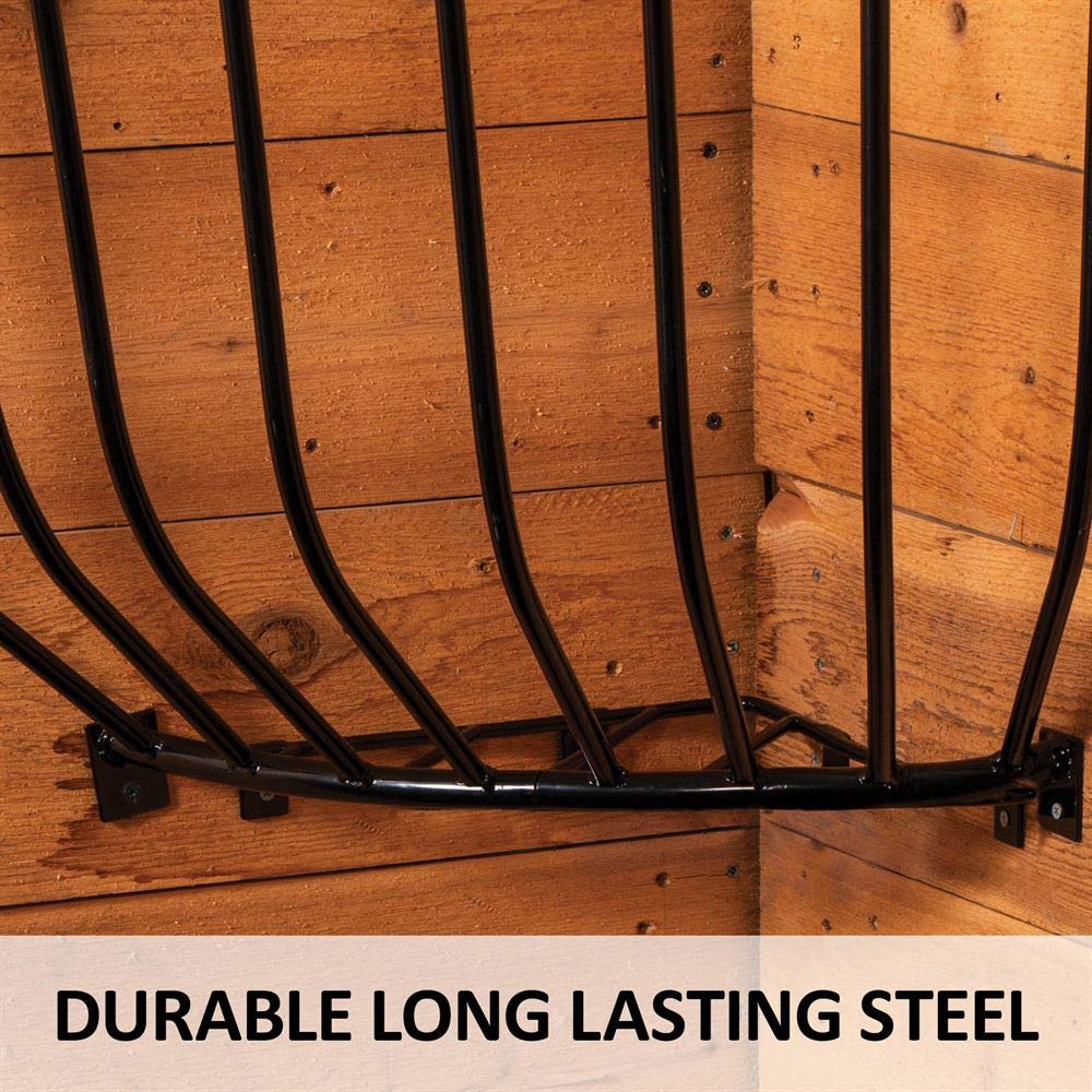 **Slow Feeding Horse Hay Rack – Heavy Duty 3-Piece Steel Construction | Holds 3 Flakes | 2” Spaced Bars for Safe Grazing | Quick Setup | Ideal for Stables, Barns & Pastures**