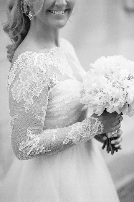 Elegant Roseline French Lace Topper Cover Up in Ivory - Perfect for Weddings, Beach Cover-Ups & Special Occasions
