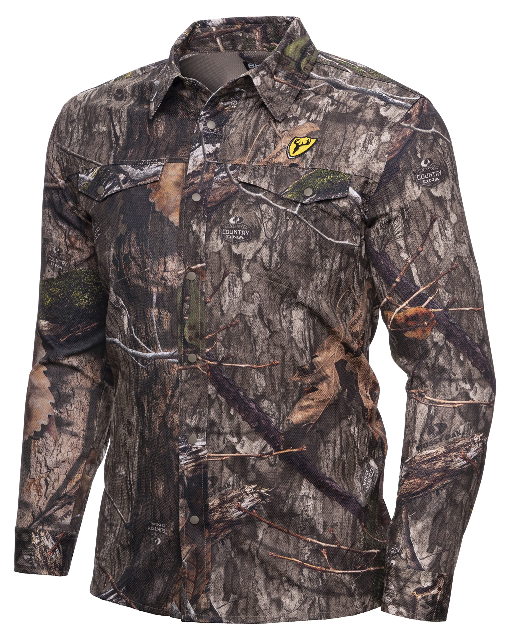 Scent Blocker Shield Series Angatec Long Sleeve Snap Shirt - Camo Hunting Shirt for Men | Odor Control, Comfort & Durability | Ideal for Deer Hunting, Turkey Hunting & Outdoor Adventures