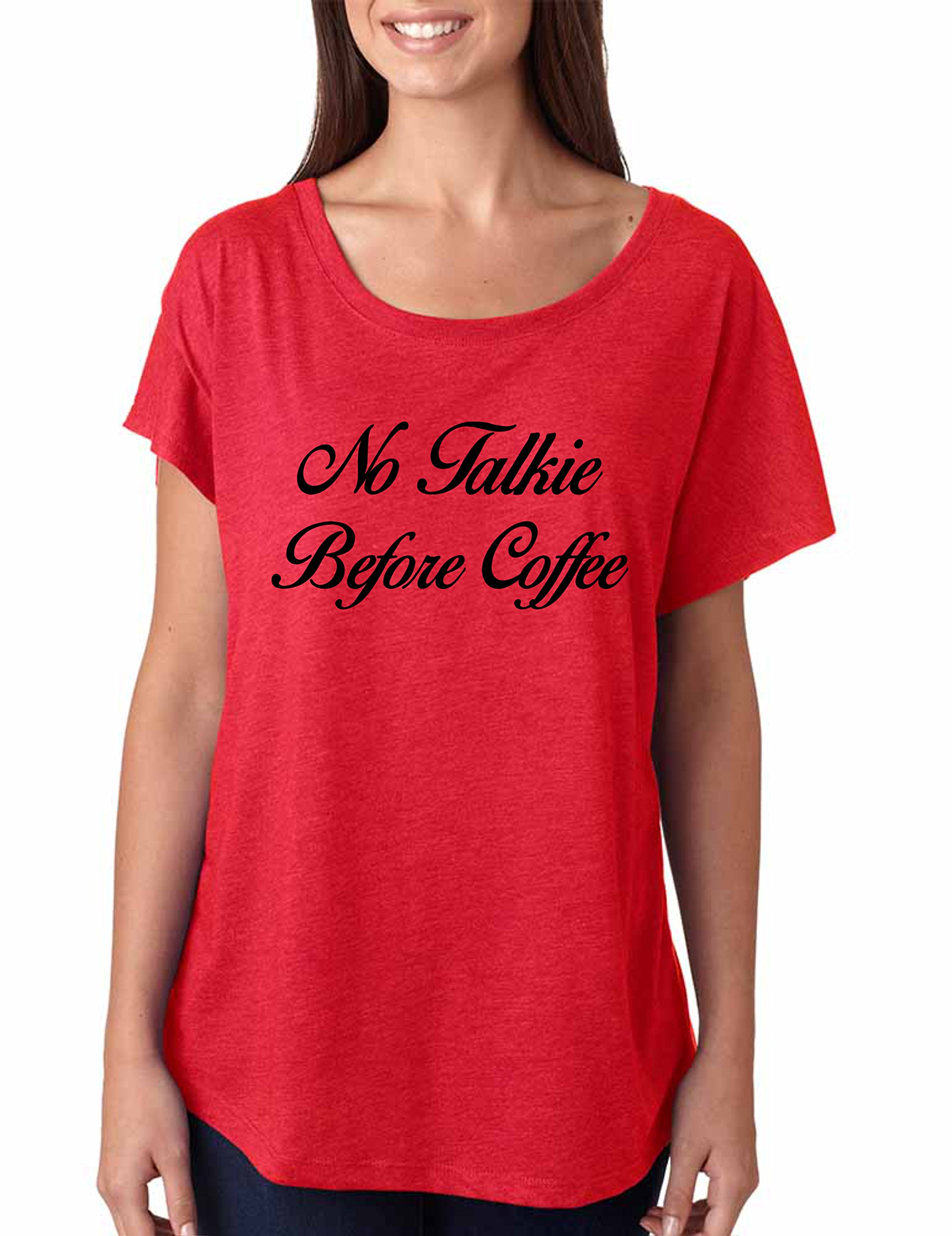 ALLNTRENDS Women's Dolman Sleeve T-Shirt - Funny Coffee Lover Graphic Tee for Casual Wear, Lounge & Everyday Outfits