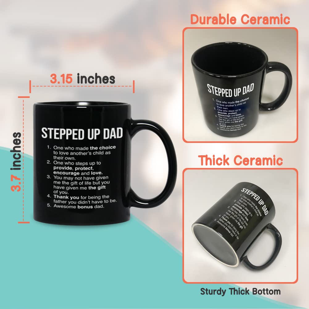 Funny 11 oz Daddy Coffee Mug - Perfect Gift for Dad, Stepfather & Foster Dads - Black Ceramic Cup - Ideal for Father's Day, Birthday & Office Use