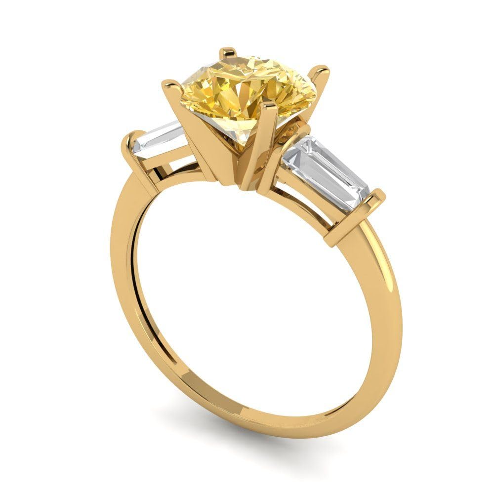 2.0ct Round Moissanite Engagement Ring in 18k Gold for Bridal & Anniversary