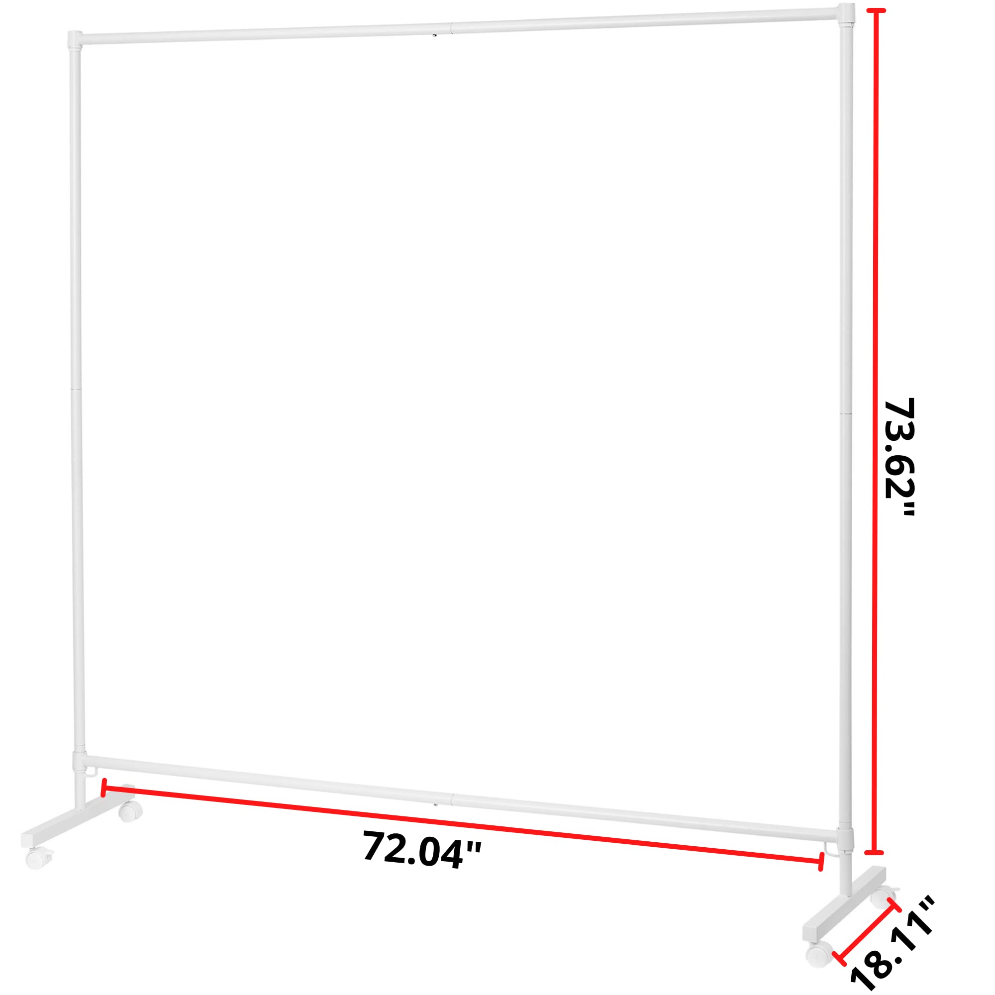 Don't Look at Me - White Frame Privacy Room Divider Screen for Home Office, Bedroom & Dorm - Portable Partition for Workspace & Personal Space