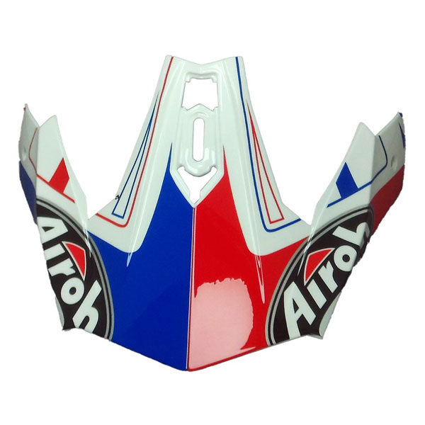 Airoh Peak TRR S Convertible Motorcycle Helmet - Blue, Red, White | Lightweight & DOT Certified for Street & Off-Road Riding