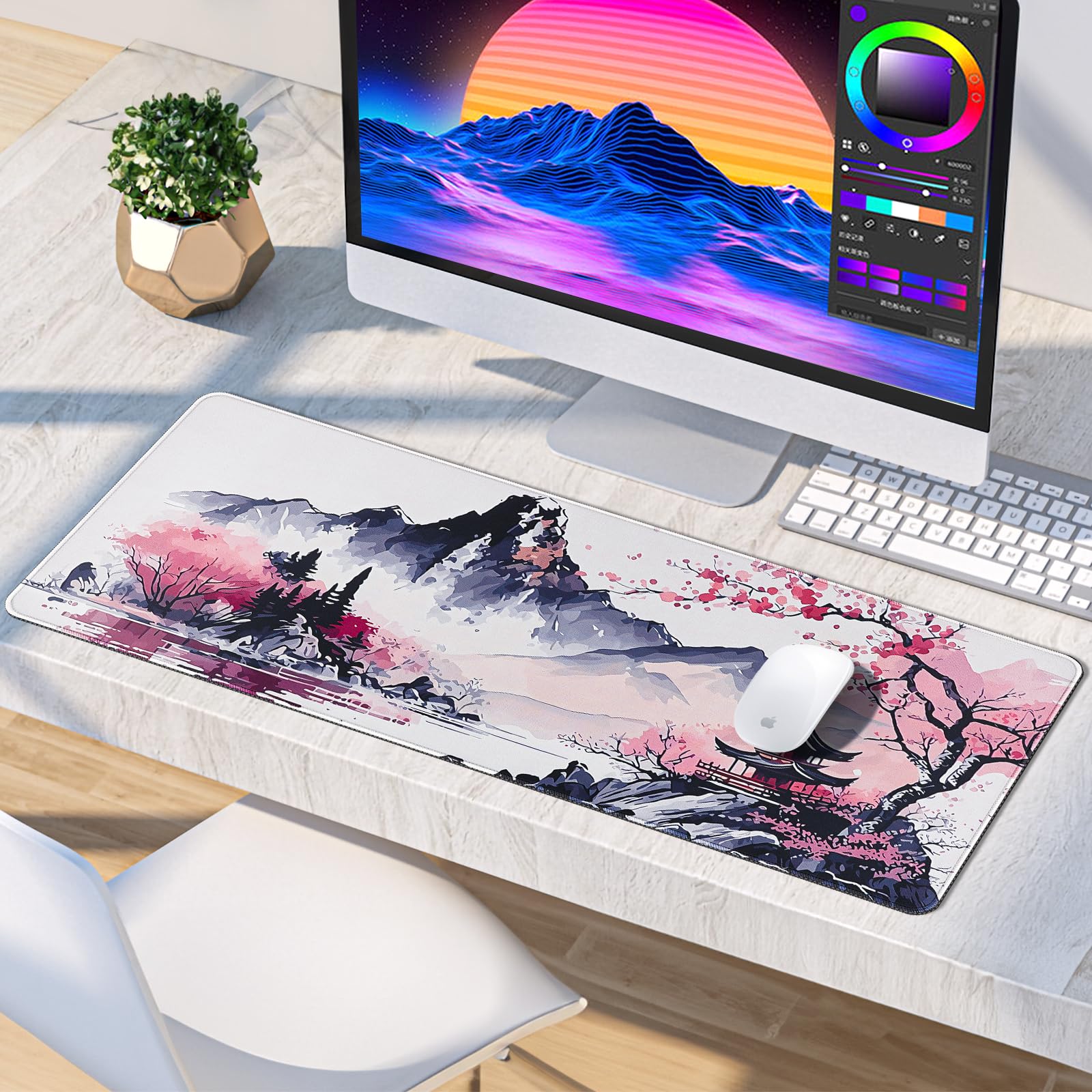 ETZ Large Gaming Mouse Pad - 31.5 x 11.8 Inch Extended Desk Mat with Anti-Slip Rubber Base | Washable Keyboard & Laptop Pad for Office, Home & Gaming | Perfect for Workstations, PC Setups & Esports