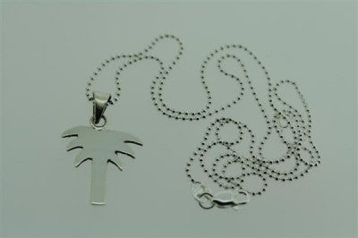 Stylish Palm Tree Pendant Necklace - 55cm Ball Chain for Women & Men - Perfect for Beach Vacations, Summer Outfits & Tropical Gifts