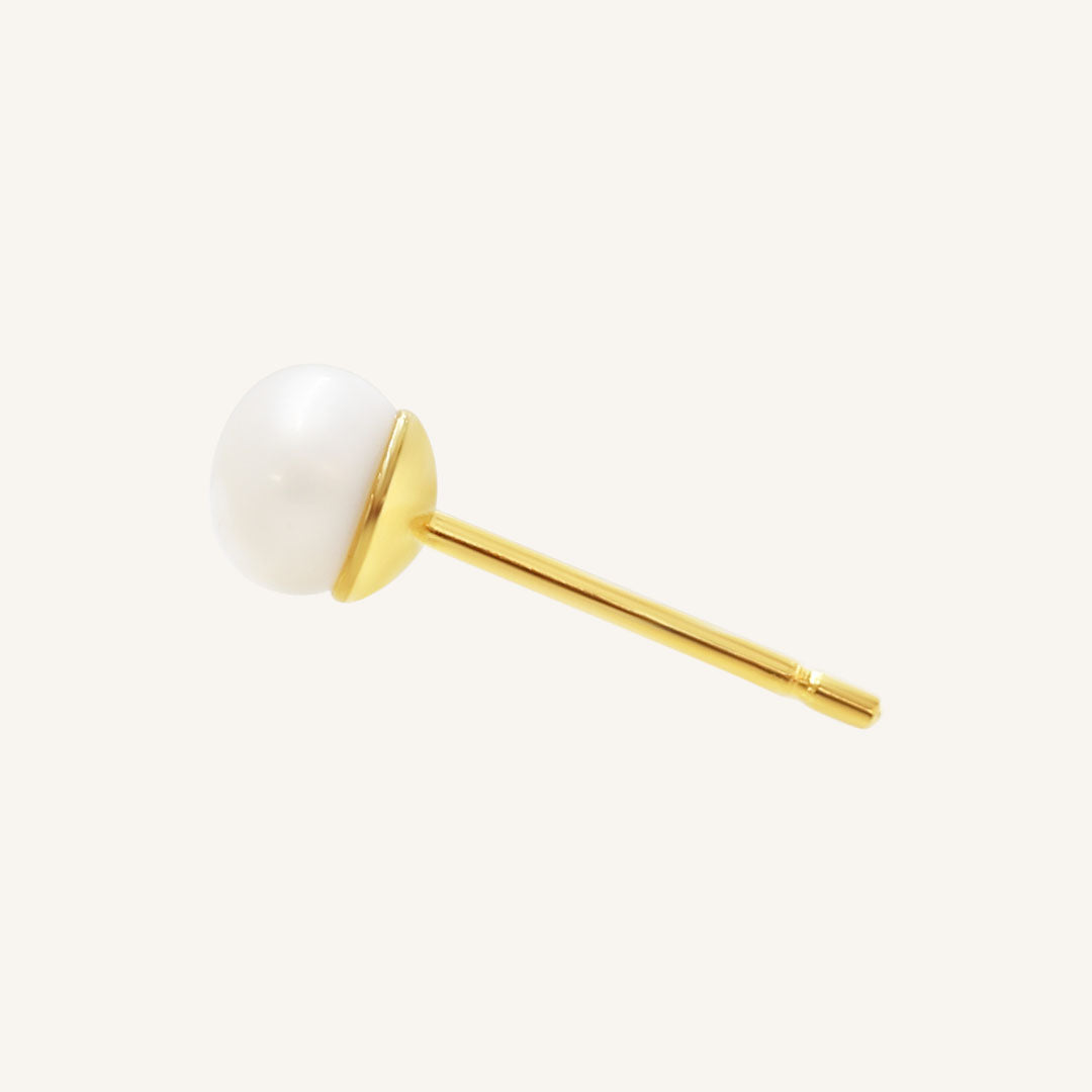 Lulu Pearl Stud Earrings - Natural Stone Jewelry for Women, Gift for Her | Perfect for Weddings, Parties & Everyday Wear