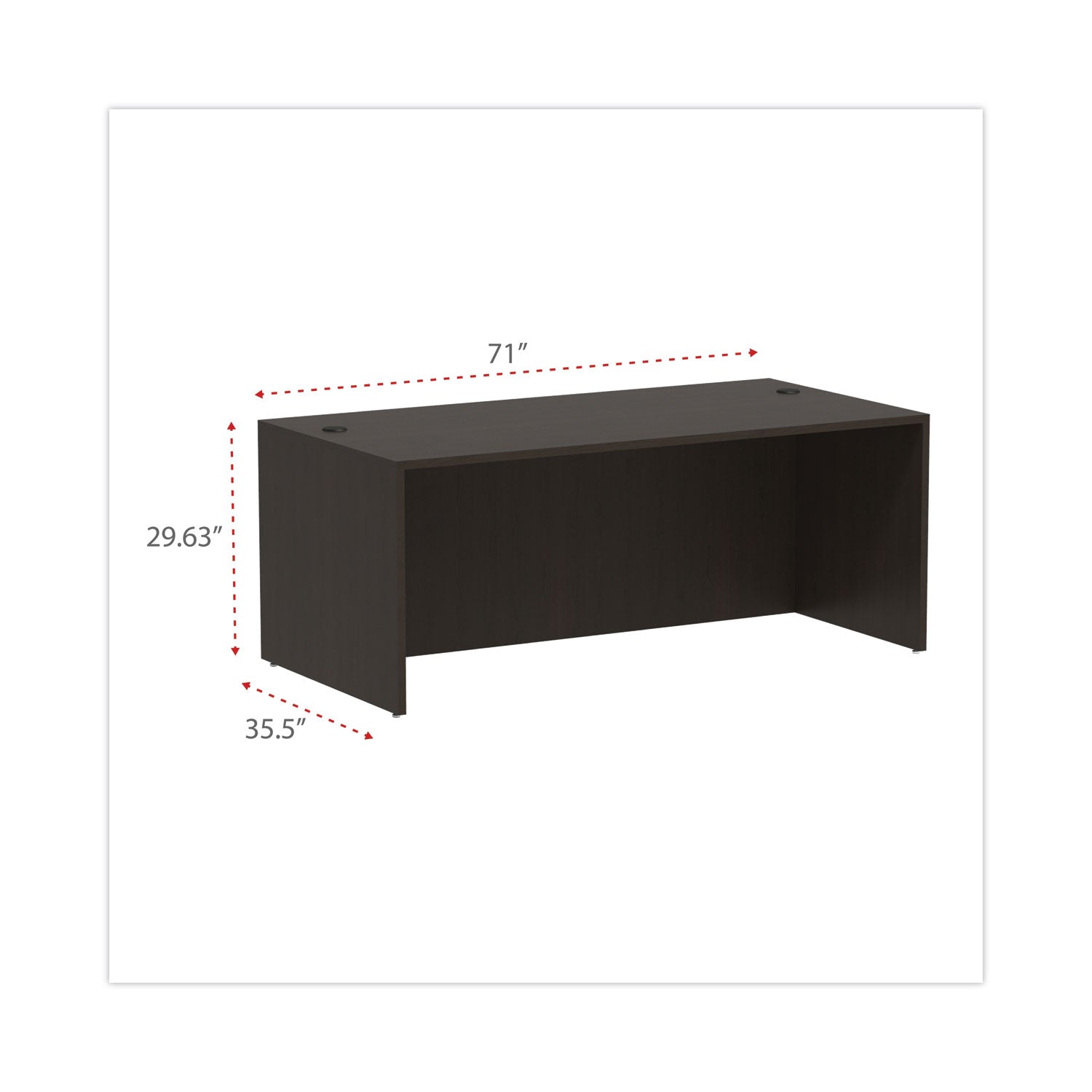 Alera Valencia Series Straight Front Desk Shell - 71