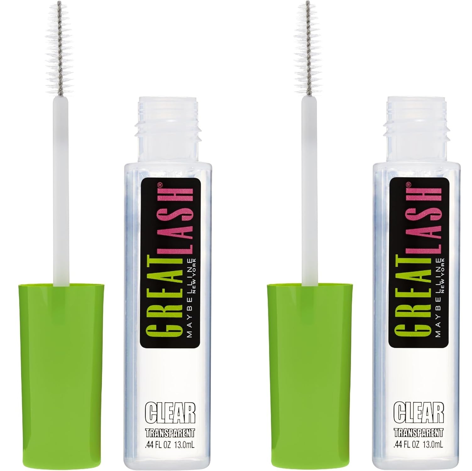 Maybelline Great Lash Clear Mascara - Conditioning Formula for Natural Lashes & Eyebrows - 2 Pack - Perfect for Everyday Natural Makeup & Brow Grooming