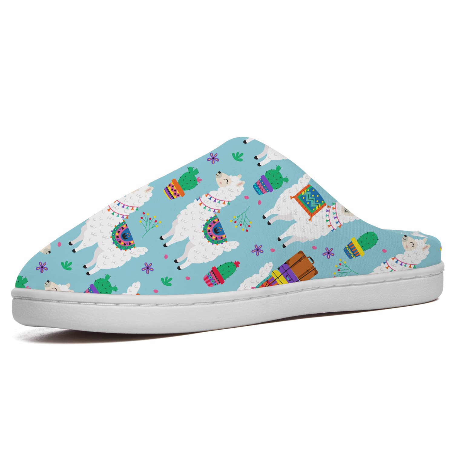 **Cozy Llama Slippers for Women & Men - Memory Foam Fuzzy House Shoes with Anti-Skid Sole - Perfect Winter Indoor Slippers & Gift Idea for Family & Friends**    *(Ideal for lounging at home, keeping feet warm in winter, or as a fun holiday gift!)*