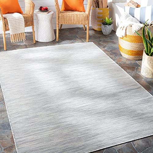 Mark&Day 6x9 Modern Tassel Area Rug - Soft White Indoor/Outdoor Carpet for Living Room, Bedroom, Kitchen - 6'4