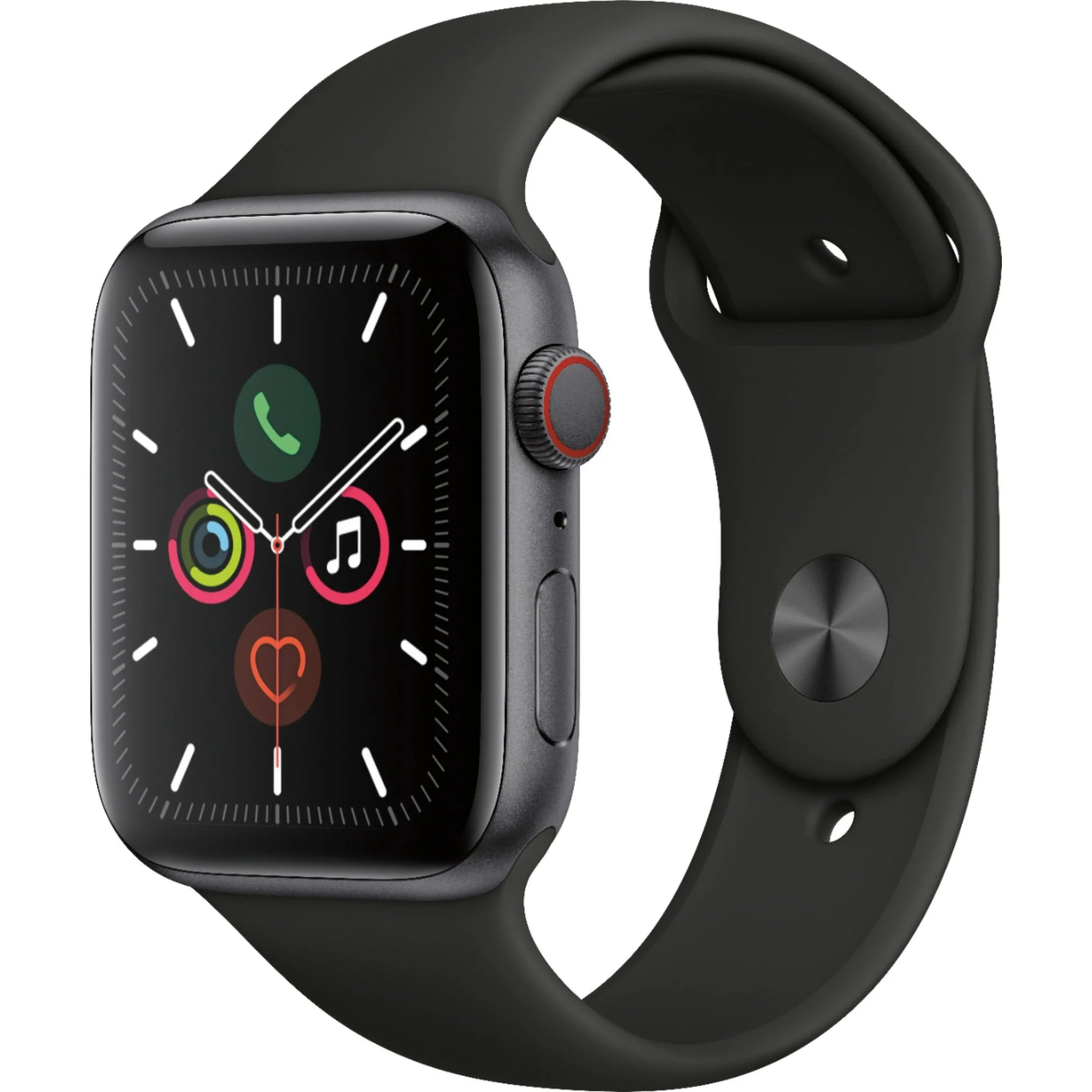 Refurbished Apple Watch Series 5 GPS 44mm Space Gray Aluminum Case - Like New Condition (Charger Not Included) | Perfect for Fitness Tracking, Notifications & iOS Connectivity