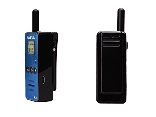 EasyTalk PMR446 Rechargeable Walkie Talkies for Kids - 128 Channels, UHF 400-520MHz Two Way Radio with Headset (Blue) - Perfect for Home, Supermarket, Festival, Outdoor Adventures & Family Activities