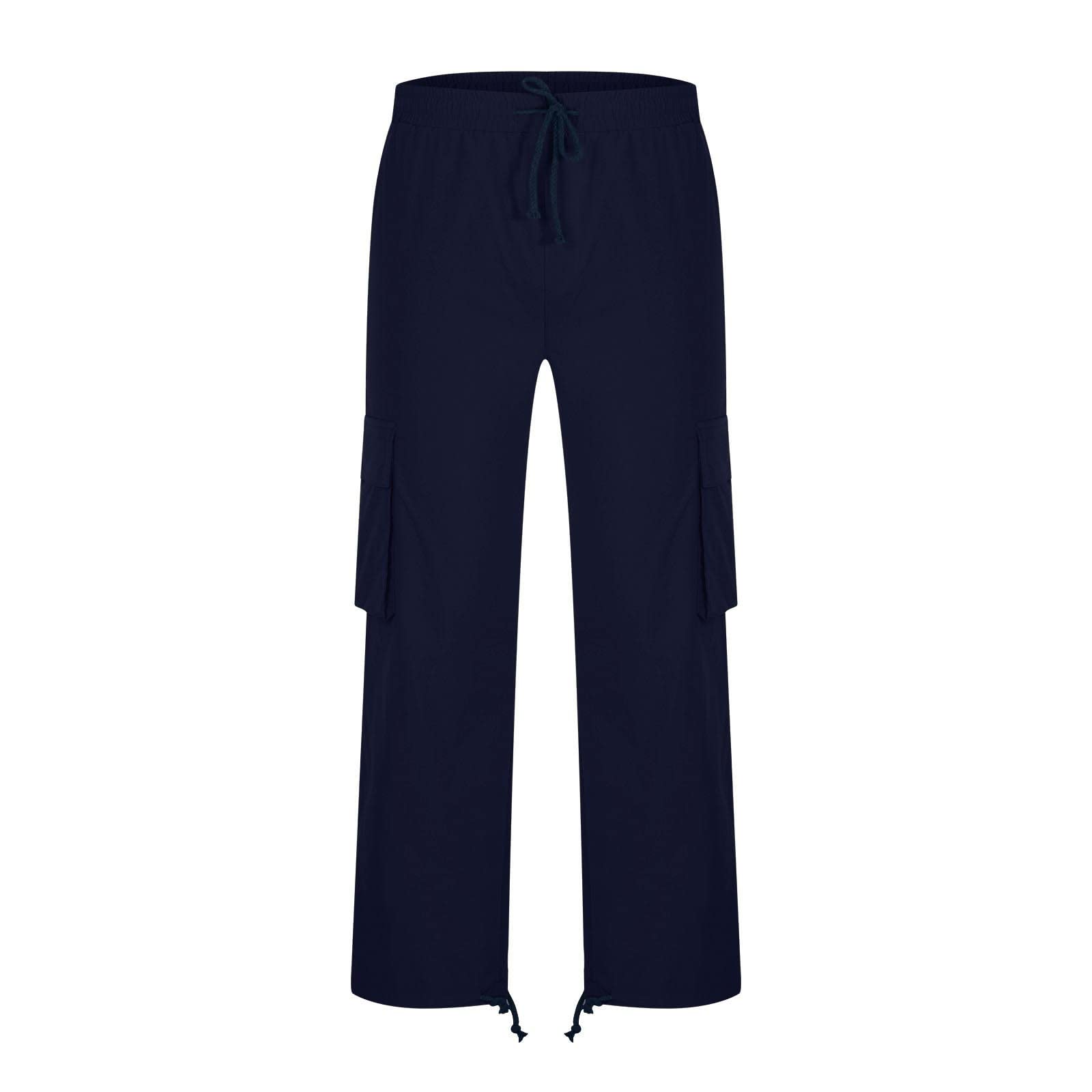 Men's Cargo Pants 2024 - Summer Hiking Pants with Multi-Pockets, Drawstring & Elastic Waist - Lightweight Joggers for Outdoor Adventures, Travel & Casual Wear
