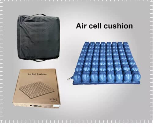 Inflatable Wheelchair Air Cushion 16x16x3 Inches - Pressure Relief Seat Cushion with Pump & Cover for Elderly, Disabled & Post-Surgery Comfort - Ideal for Wheelchairs, Office Chairs & Home Use