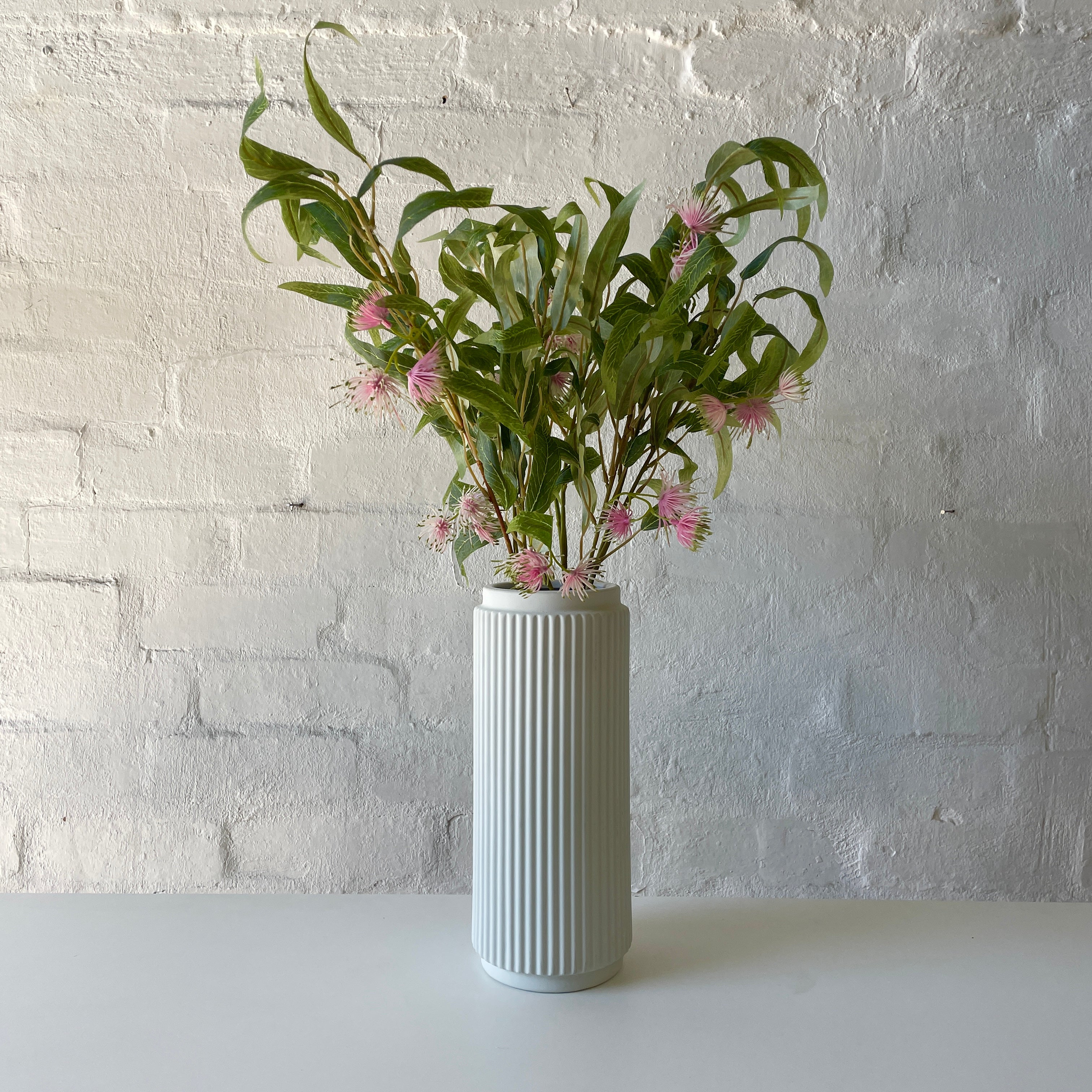 Artificial Pink Bottlebrush Stems - Set of 3 | Floral Arrangement Decor for Home, Wedding, and Party Centerpieces