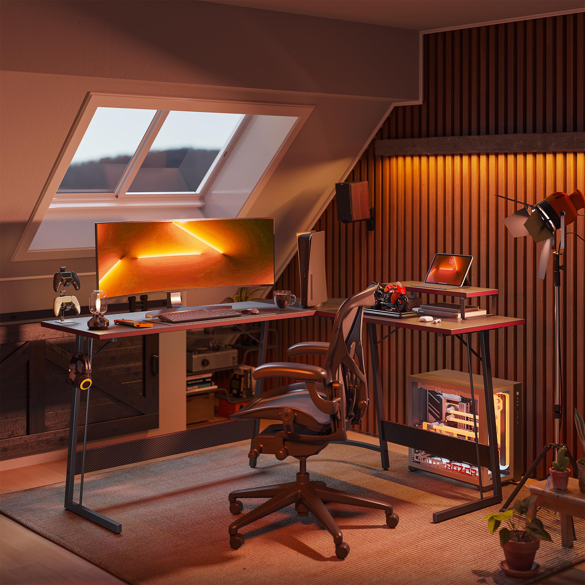 L Shaped Gaming Desk 47