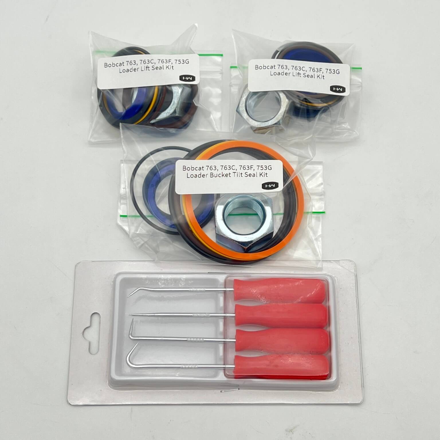 Bobcat 763 763C 763F 763G Skid Steer Loader Complete Machine Kit with Free O-Ring Pick Set - Replacement Parts for Construction & Farm Equipment Maintenance